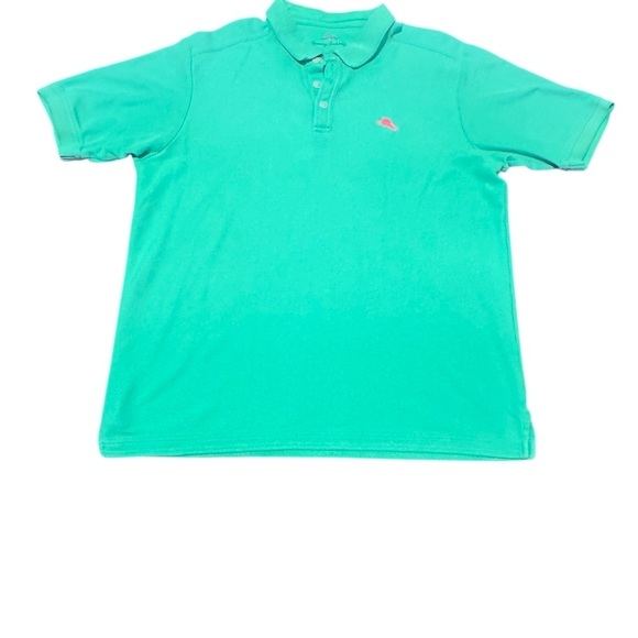 Tommy Bahama Green Polo Shirt Short Sleeve Mens Size Large Golf - Picture 8 of 9